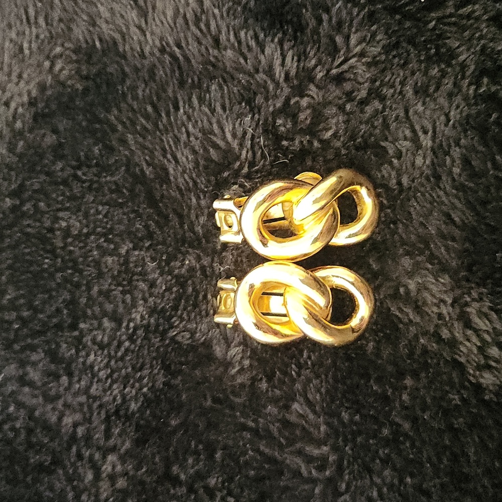 Christian Dior vintage gold plated clip on earrings